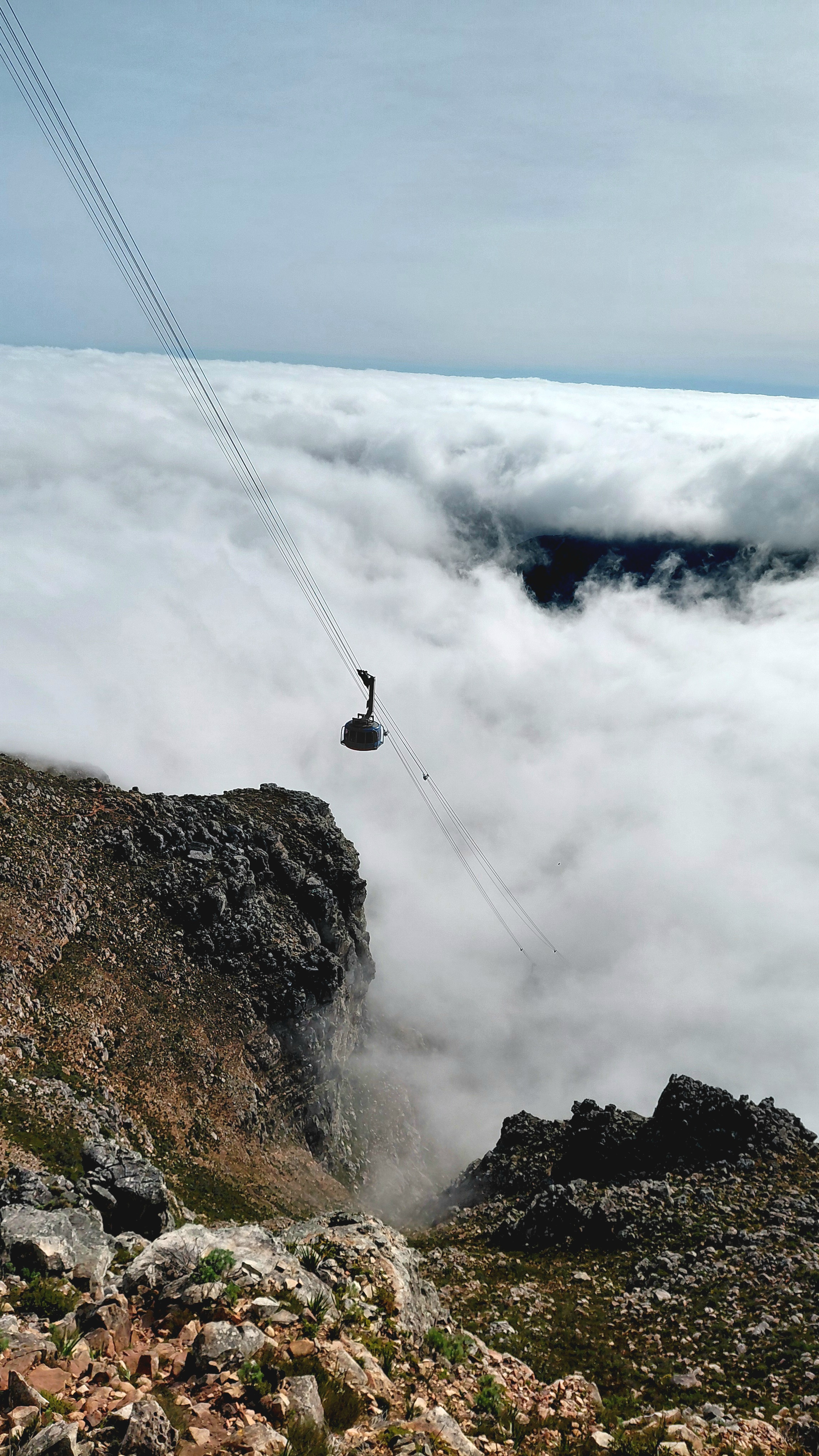 India Venster route on Table Mountain above the Cape Town City Bowl